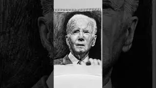 Drawing the contenders for the US election, President Biden✍️ #drawing #politicalart #portraitart