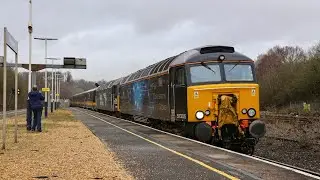 ROG 57305 + 57303 with ex-Grand Central Mk4s through Micheldever 02/02/2021
