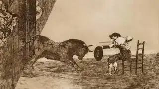 The Daring of Martincho in the Ring at Saragossa. Tauromaquia 18.  Francisco de Goya