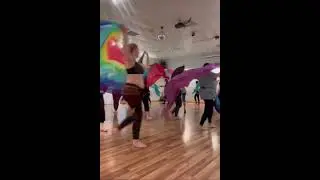 Getting the hang of our new silk veils in preparation for the choreography we start this week!