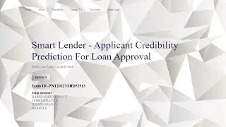 Smart Lender - Applicant Credibility Prediction for Loan Approval | Nalaiya Thiran