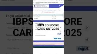 IBPS SO SCORE CARD OUT2025📢📢📢📢