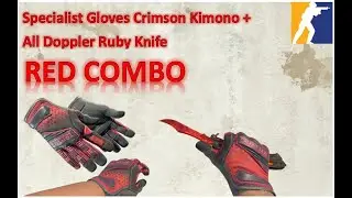 Specialist Gloves Crimson Kimono + All Doppler Ruby  Knife | RED COMBO | CS2 Showcase (Updated)