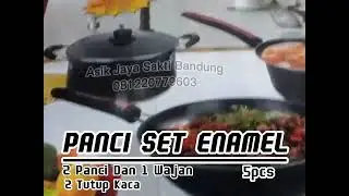 Panci Set Enamel 5pcs || panci anti lengket || 085624049392