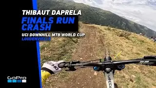 GoPro: CRASH for Thibaut Daprela in FINALS run at Loudenvielle | 2023 UCI DHI MTB World Cup