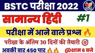 General Hindi // Model Paper // BSTC 2022 //