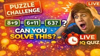 Math IQ Test Live 🧠 | 99% People Fail | Brain Teaser