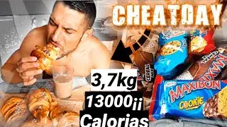 CHEAT DAY IMPROVISADO!!🍩🍫🍕+13000 CALORÍAS Y ENGORDO 3,7KG EN UN DIA.