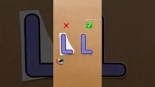 Perfect Cut ✂️ | L Letter Scissor Precision #chanafavors #diy #shorts #crafts #papercutting