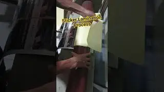 Sticker Lamination Process | Proses Laminasi Stiker #shorts