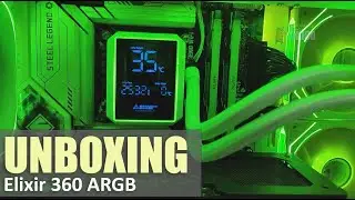 Распаковка монитора Paradox Gaming Elixir 360 ARGB White | Бюджетный кулер с жидкостным охлаждени...