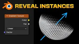 REVEAL INSTANCES using a Gradient in Blender - Geometry Nodes
