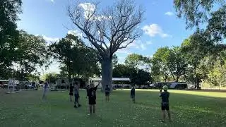 Bird Feeding, Timber Creek Travellers Rest, Timber Creek, Top End, Northern Territory, Australia