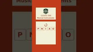Guess the Musical Instruments! 🧩 Unscramble the Letters #Shorts
