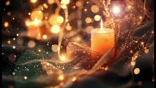 Wedding Candle Flame Loop | Elegant Cream Background with Particles & Light Flares | 4K Event Visual