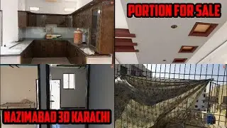 Portion For Sale 144 SQYD 3 Bed DD Three Corner In Nazimabad no 3 3D