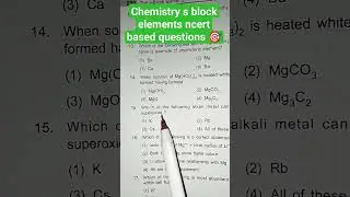 Chemistry s block elements ncert based questions  #shorts #ytshorts #chemistry #neet #shortsfeed