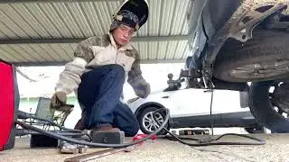 Welding a trailer hitch to a truck