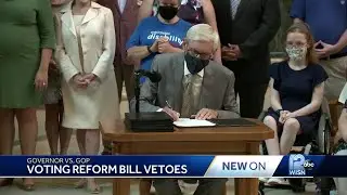 Evers vetoes GOP voting bills