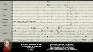 Mozart Digital: Streichquartett Nr. 19, KV 465, orchestriert