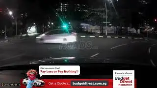 Driver of silver Honda Shuttle beating red light, almost colliding with pedestrian (9/10/25)