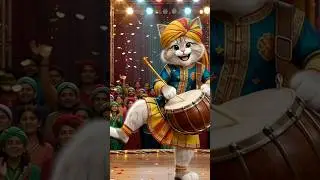 😹🥁 Bhangra Cat Dance | Funny Punjabi Cartoon Cat 🐾💃 Viral Shorts | Annu Animation Cartoon