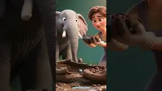 Мама убирает слоновьи какашки 😱