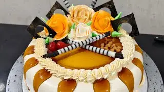 Butterscotch cake design 🥰🥰