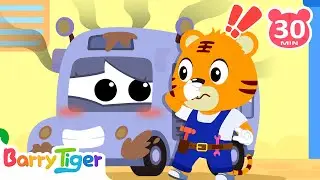 School Bus Goes to the Car Wash! | Barry&rsquo;s Repair Station | Cars & Transportation for Kids