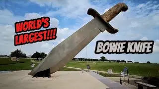 WORLD'S LARGEST BOWIE KNIFE! #bowietexas @rvlivingwiththegeezer7791