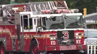FDNY Ladder 3 and engine 33 - gas odor