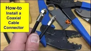 Coax TV Cable stripping connector install