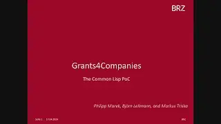 Grants4Companies: The Common Lisp PoC
