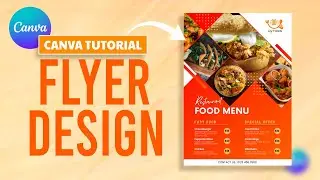 How To Design a Restaurant Flyer using Canva | Canva Tutorial