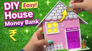 DIY House Money Bank 🏠 | Easy Paper Money Saving Box | Best Saving Idea 💡#moneybank #creative_udita 