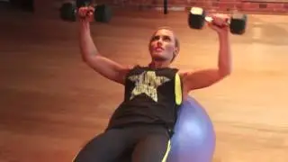shannon delves workout video - Dumbbell chest press on ball 13