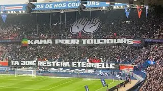 AMBIANCE PARIS - LENS (PSG-RCL) (2-0) - VICTOIRE ASSEZ TRANQUILLE. HOMMAGE A KIMPEMBE