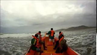 Dwesa on the Wild coast practical skipper training and surf launching.