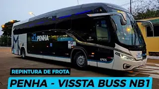 NOVIDADE: Penha realiza repintura dos VISSTA BUSS NB1 da EXPRESSO MARINGÁ