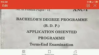 IGNOU QUESTION PAPER FOR ANC-1 JUNE 2021