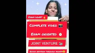 CMA INTER/ JOINT VENTURE /FOR DEC'25 & JUNE'26 EXAM|FULL & COMPLETE | SHASHI SANCHETI  #cmainter 