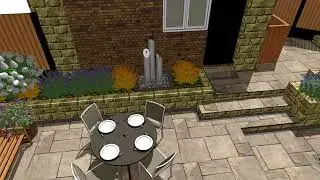 Garden and Landscape design animation for a property in Badsworth