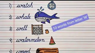 W Words Writing with Drawing ✍️🎨 | Learn W words.