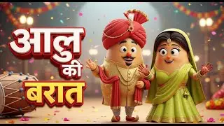 Aalu Ki Baraat | Funny Potato Wedding Song | 3D Cartoon Kids Poem