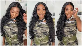 🔥 Yasss! 32inches Body Wave Glueless Synthetic Lace Wig ft. SOKU Hair | Jodi The Island Girl