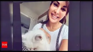 Jacqueline Fernandez gets a cute companion for her online meditation classes, see pictures - Times o