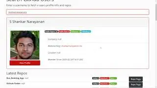 GitHub Finder : Built using JavaScript