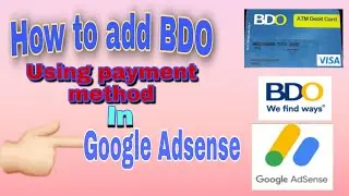 How to add bdo account in google adsense using your primary payment method?