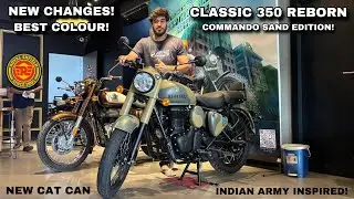 🔥 2025 BS6 Classic 350 Reborn Commando Sand Edition! Best Colour & New Upgrades + Exhaust | #MxK
