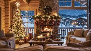 Cozy Snowy Christmas Night 🎄 Winter Ambience For Those Missing Someone | LIVE
